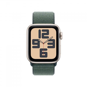 Apple Watch SE GPS + Cellular 40mm Starlight Aluminium Case with Lake Green Sport Loop