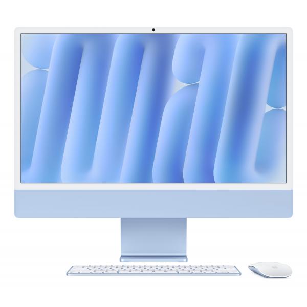 iMac 24" Retina 4.5K 256GB SSD \ 16GB RAM \ chip Apple M4 con CPU 8-core e GPU 8-core \\ Blu