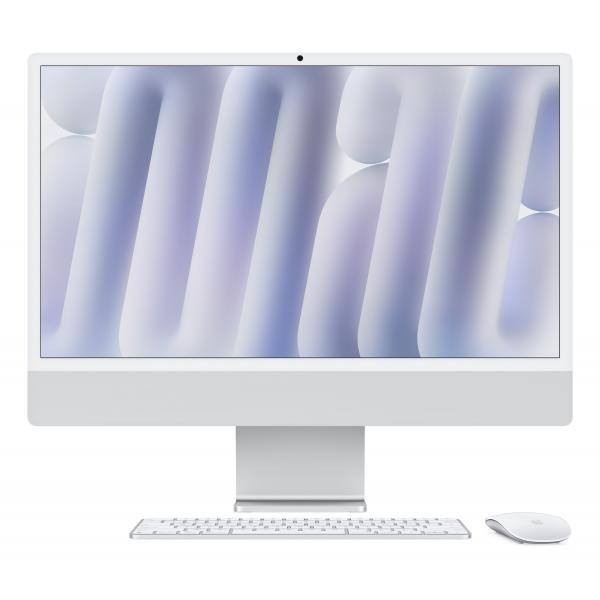 iMac 24" Retina 4.5K 256GB SSD \ 16GB RAM \ chip Apple M4 con CPU 8-core e GPU 8-core \\ Argento