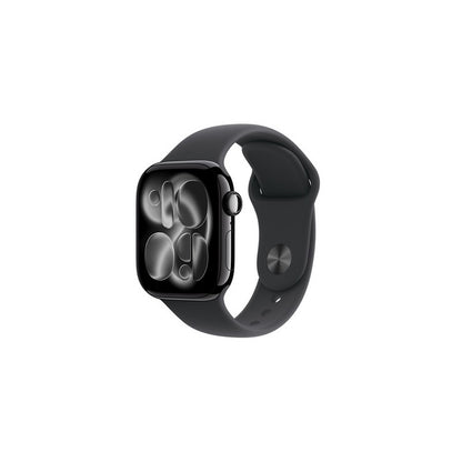 Apple Watch Series 11GPS46mmJet Black Aluminium Case with Black Sport Band - S/M