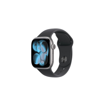 Apple Watch Series 11GPS46mmSpace Grey Aluminium Case with Black Sport Band - S/M