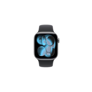 Apple Watch Series 11GPS46mmSpace Grey Aluminium Case with Black Sport Band - S/M