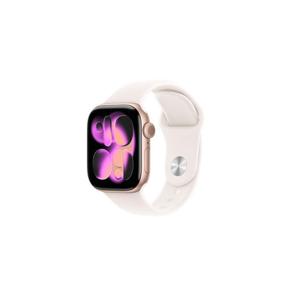 Apple Watch Series 11GPS46mmRose Gold Aluminium Case with Light Blush Sport Band - S/M