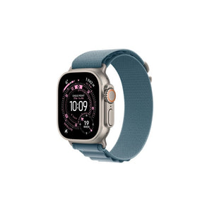 Apple Watch Ultra 3GPS + Cellular49mmNatural Titanium Case with Blue/Bright Blue Trail Loop - S/M