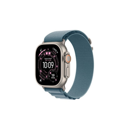 Apple Watch Ultra 3GPS + Cellular49mmNatural Titanium Case with Blue/Bright Blue Trail Loop - S/M