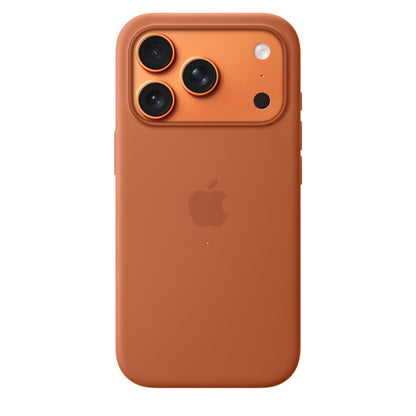 Custodia in silicone per iPhone 17 Pro con MagSafe - Terracotta