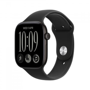 Apple Watch Series 12 GPS + Cellular 46mm Black Aluminium Case with Black Sport Band - S/M