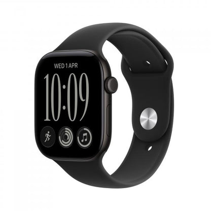 Apple Watch Series 12 GPS + Cellular 46mm Black Aluminium Case with Black Sport Band - M/L