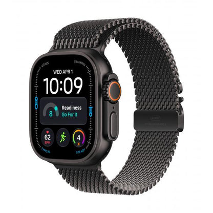 Apple Watch Ultra 4 GPS + Cellular 49mm Black Titanium Case with Black Titanium Milanese Loop - M