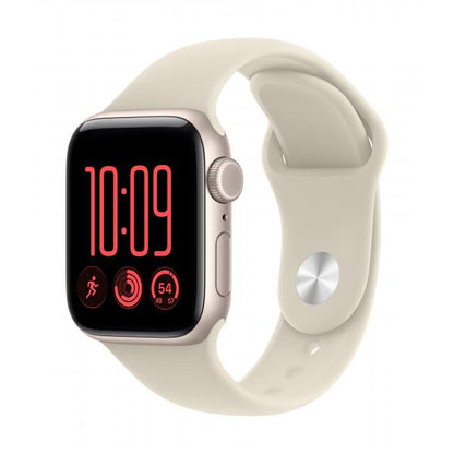 Apple Watch SE 3 GPS + Cellular 40mm Starlight Aluminium Case with Sand Sport Band - S/M