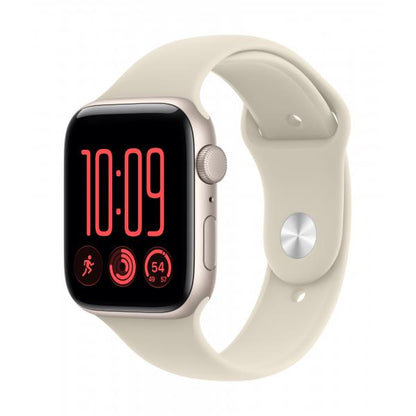 Apple Watch SE 3 GPS 44mm Starlight Aluminium Case with Sand Sport Band - M/L