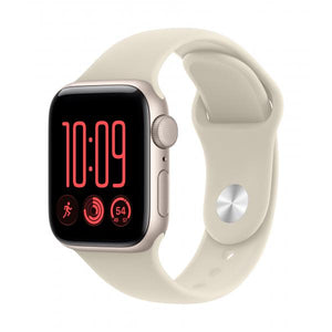 Apple Watch SE 3 GPS 40mm Starlight Aluminium Case with Sand Sport Band - M/L